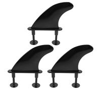 KOCKSHION Aletas de TPU Negras para Tabla de Surf y Kayak, Divisores de Agua Grandes Tornillo, Accesorios para Paddle Surf y Deportes Acuáticos, Quillas Blandas para Control y Estabilidad