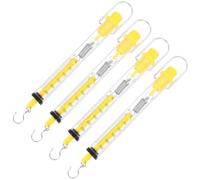 KOCKSHION Báscula de Resorte Tubular de Plástico 2,5 Kg 4 Unidades Medidor de Fuerza de Newton Dinamómetro Gancho para Experimentos Físicos y Enseñanza Científica