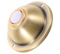 KOCKSHION Botón Pulsador de Timbre Cableado Vintage de Hierro Dorado Redondo para Puerta Principal, Instalación Versátil, Adecuado para Casas y Oficinas, Campana Retro para Exteriores