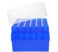 KOCKSHION Caja para Tubos de Ensayo Reutilizable de Plástico Azul 36 Orificios, Ligera y Resistente para Laboratorio y Centro de Investigación