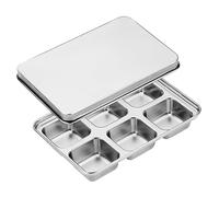 KOCKSHION Cubitera de Hielo Inoxidable para Hogar Bandeja de Cubos Reutilizables de Desmoldar y Limpiar para Fiestas y Bebidas Frías