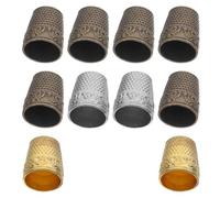 KOCKSHION Dedales de Cobre para Coser 10piezas Protección de Dedos y Disipación de Calor para Acolchado y Tejido Manualidades