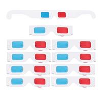 KOCKSHION Gafas 3D de Papel Rojas y Azules 10 Unidades Ligeras y Portátiles para Ver Películas y Vídeos 3D Diseño Cómodo y Resistente