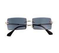 KOCKSHION Gafas de Sol Diseño Liviano de Metal y PC sin Montura para Fiesta Verano Protección UV para Exteriores y Shopping