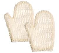 KOCKSHION Guantes Exfoliantes de Cáñamo Sisal 2 Unidades para Ducha, Manoplas Corporales Naturales para Limpieza Profunda y Eliminación de Células Muertas, Exfoliación Corporal para Piel