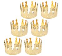 KOCKSHION Hebillas de Servilletas Doradas con Forma de Tiara de Aleación, 6 Piezas Elegantes para Cumpleaños y Vida Diaria