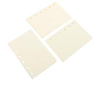 KOCKSHION Insertos de Carpeta de Papel de Repuesto para Agenda, 3 Libros Hojas Sueltas de Papel Beige para Organizar Planes y Escritura Suave en Oficina