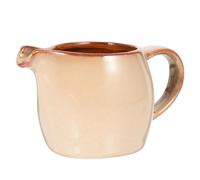 KOCKSHION Jarra de Cerámica para Crema con Asa y Boquilla Vertedora, Capacidad Pequeña, Color Marrón Escama, Dispensador Versátil para Café, Leche y Salsa, Adecuado para Uso Doméstico