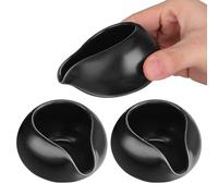 KOCKSHION Juego de 3 Jarras de Leche de Cerámica Negra Diseño Vintage y Puerto Guía, Adecuado para Barbacoa al Aire Libre y Uso Hogar