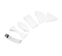 KOCKSHION Juego de 6 Lentes Ópticas Acrílicas Transparentes Cóncavas y Convexas Prisma para Experimentos de Física Educativa, Material Didáctico Óptico para Enseñanza Científica