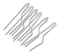 KOCKSHION Juego de 6 Puntas de Pirograbado de Hierro Plata para Quemar Madera Soldadura Precisa y Fácil de Reemplazar, Adecuado para Manualidades y Pirograbado
