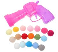 KOCKSHION Juego de Juguete Lanzador Interactivo para Gatos 30 Balones de Peluche Multicolor, Silencioso, Pequeño y Portátil para Ejercicio y Persecución Interior y Exterior Color Aleatorio