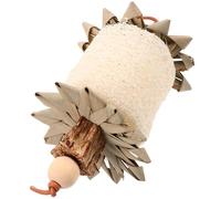 KOCKSHION Juguete para Morder Loros Tejido Natural de Esponja Vegetal y Hojas de Palma, Colgante Reutilizable para Jaulas, Alivio de Estrés y Entretenimiento para Pájaros Pequeños y