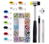KOCKSHION Kit de Ojales de Aleación 500 Sets para Zapatos y Lonas Herramienta de Perforación y Cierre de Botón Resistente y Fácil de Usar