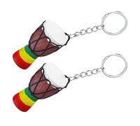 KOCKSHION Llavero Musical de Aleación de Zinc, Pack 2 Piezas, Diseño Africano en Tres Colores Oscuros, Colgante Decorativo para Llaves y Bolsos, Accesorio Ligero y Resistente para Uso