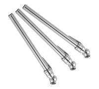 KOCKSHION Medidor de Acero Inoxidable Tipo Lápiz de Presión de Neumáticos Tamaño de Bolsillo sin Batería, Pack de 3 Unidades para Coche y Vehículo