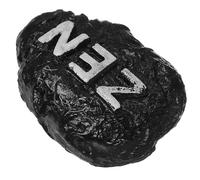 KOCKSHION Mini Estatua de Piedra de Resina Negra Estilo Zen para Decoración de Jardín y Macetas, Accesorio Simple y Realista para Terraza o Escritorio
