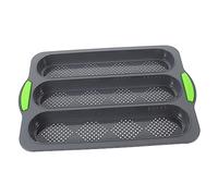 KOCKSHION Molde de Pan de Silicona Antiadherente para Baguette Francesa Horno de Ranuras para Cocinas Caseras y Profesionales