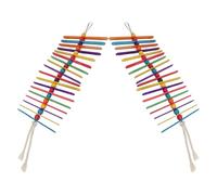 KOCKSHION Palitos Masticables de Madera de Colores Arcoíris 2 Piezas para Loros Juguetes Interactivos Enriquecimiento y Búsqueda Juguetes para Masticar Periquitos y Cacatúas para Jaula