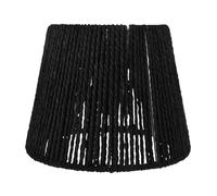 KOCKSHION Pantalla de Lámpara Tejida Pantalla Decorativa para Lámpara de Exterior Negro de Cuerda de Papel E Hierro Ligera No se Deforma Protección Ocular y Colgante Hogar y Cafetería