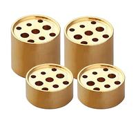 KOCKSHION Porta Incienso Decorativo de Latón Dorado 9 Agujeros, Soporte para Aromaterapia 4 Piezas, Mini Quemador para Varillas de Incienso en Estudios de Yoga