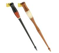 KOCKSHION Portaplumas de Madera para Dibujo Manga y Caligrafía Inglesa, Brida de Latón Ajustable, Set de 2 para Sesiones de Escritura