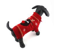 KOCKSHION Suéter Tejido de Acrílicas, sin Botones ni Cremallera Navideño Rojo Diseño de Ciervo y Mantener Caliente para Adecuado para Fiestas de Navidad