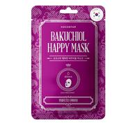 KOCOSTAR Bakuchiol Happy Mask - Mascarilla facial coreana equilibrada, máscara de hoja para mujeres con bakuchiol - mascarillas faciales sin aclarado - máscaras de belleza (1 hoja)