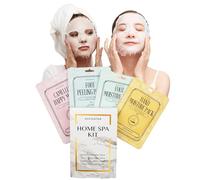 KOCOSTAR Home Spa Kit - Set de spa para el cuidado de la cara, las manos y los pies - Set de bienestar coreano para mujeres - Mimo corporal integral - Regalo de belleza, 4 unidades