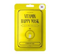 KOCOSTAR - Mascarilla Facial Coreana Vitamin Happy Mask, 25 ml, con Vitamina C y E, Antioxidante y Revitalizante, Hidrata, Regenera y Protege la Piel, Mejora Luminosidad y Suavidad, Cosmética Coreana
