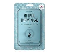 KOCOSTAR Retinol Happy Mask - Máscara facial antienvejecimiento coreana para mujeres con retinol, vitamina A, niacinamida, extracto de colágeno vegetal, cuidado facial durante 20 minutos, sin enjuague