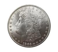 Kocreat 1885-CC-COPY Morgan Dollar-Cobre Chapado Plata Moneda-REPLICA US Antiguo Original Pre Morgan Souvenir Moneda Hobo Moneda Lucky Coin Hobby Colección