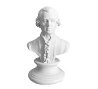 Kocreat Estatua de busto de yeso de 6 a 7.5 pulgadas, figuras de resina de Miguel Ángel, famosa réplica de retrato, réplicas coleccionables para decoración del hogar, artistas Mozarta