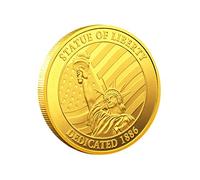 Kocreat Estatua de la libertad 1886 El puente de Brooklyn Moneda de recuerdo virtual Bitcoin Lucky Decision Moneda Morgan Moneda Hobo Moneda Replica Replica Colección Oro