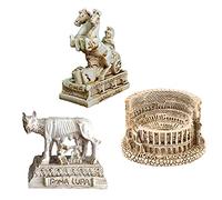 Kocris Casa Antigua Roma acuario acuario acuario decoraciones decoración (juego de 3) Coliseo guerrero estatua escultura reptil tortuga lagarto tanques araña terrario ornamento mascota