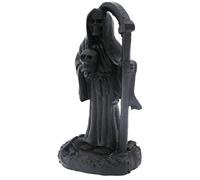 Kocris Casa Muerte con hoz para acuario, decoración de pecera, estatua, reptil, lagarto, tanques, terrario, diablo, calavera, Halloween, decoración para mascotas