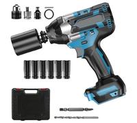Kocusu Llave de impacto inalámbrica 1200 Nm, 3 en 1 1800 W Llave de impacto rotativa inalámbrica de alto par compatible con Makita de 21 V, para andamios (sin batería)