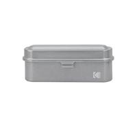 Kodak Film Case Estuche para 5 Rollos de películas de 35 mm - Retro Caja de Acero para salvaguardar Rollos de película (Plata) (película no incluida)