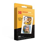 Kodak Papel fotográfico ZINK 5,1x7,5 cm (2x3") adhesivo precortado 30 hojas Compatible con Kodak 2x3