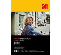 KODAK - 50 hojas de papel fotográfico de 230 g/m², brillante, tamaño A4 (21 x 29,7 cm), impresión de inyección de tinta - 9891267