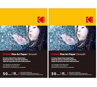 KODAK 9891093-50 hojas de papel fotográfico 230 g/m², mate, tamaño A6 (10 x 15 cm), impresión de inyección de tinta efecto liso (Paquete de 2)
