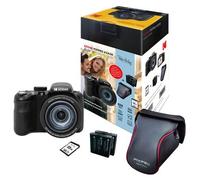 Kodak AZ426 Kit + bolsa +2. pilas + tarjeta SD 32GB negro Edición especial