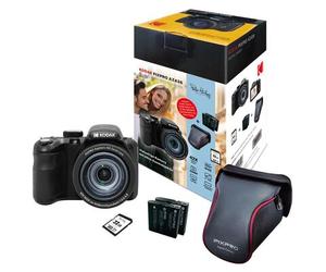 Kodak AZ426 Kit + bolsa +2. pilas + tarjeta SD 32GB negro Edición especial