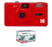 KODAK Cámara Recargable M35-35 mm - Candy Pink | 36 poses, color escarlata, lente gran angular fijo, visor óptico, flash integrado