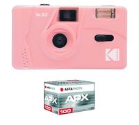 KODAK Cámara Recargable M35-35 mm, Color Rosa + película 100 ISO. Captura Tus Momentos con Gracia y Creatividad, la Elegancia Rosa al Servicio de Tus Recuerdos inolvidables