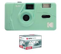 KODAK Cámara Recargable M35-35 mm Color Verde + película sin ISO ISO - Captura Tus Momentos con Elegancia y Creatividad, la Esencia de Recuerdos inolvidables