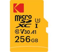 Kodak Carte Mémoire Micro SD 256GB Classe 10 - Stockage Haute capacité et Haute Performance Avec adaptateur SD, Compatible Smartphones, caméras, tablettes et autres appareils numériques