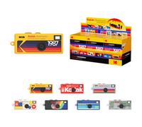 KODAK CHARMERA - Juego completo de 6 llaveros para cámara digital (6 piezas) MiniCamera Digicam, bolsa de grabación de video, simulación de película, ranura para tarjeta micro SD de 1.6 MP para