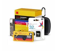 Kodak Charmera - Llavero de cámara digital con tarjeta de memoria de 32 GB, lector de tarjetas y estuche (4 piezas)