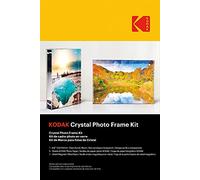 KODAK Crystal Photo Frame Kit - Kit de Marco Transparente: Formato A6 (10x15 cm), Incluye 5 Hojas de Papel Fotográfico y una Hoja Magnética, para Impresión de Inyección de Tinta
